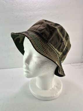 The Hat Depot K1500 Woodland Camo Bucket Hat Sun Cap Outdoor Unisex 90s Gorpcore